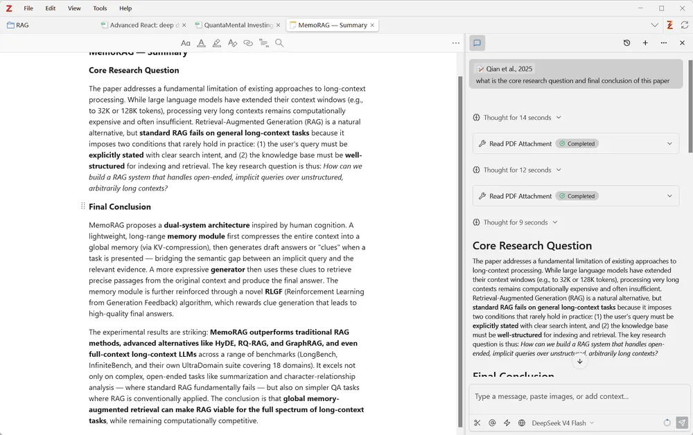 Zotero Reader — Context & Chat